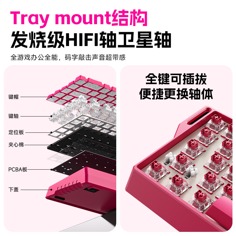 คีย์บอร์ดกลไกไร้สาย Newmine K6 - Laptop Accessories Gifts For Men บทวิจารณ์และราคา