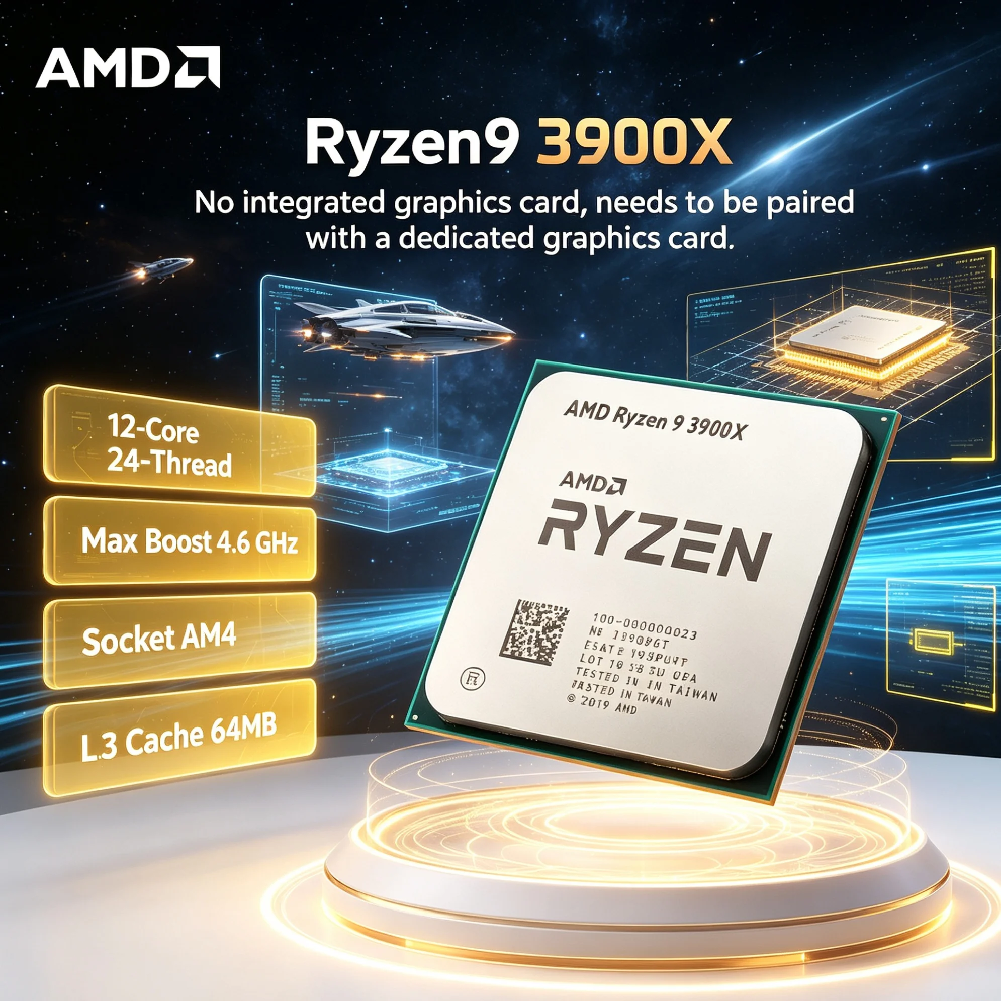 หน่วยประมวลผลกลาง (CPU) AMD Ry - Amd Cpu Ryzen 9 บทวิจารณ์และราคา