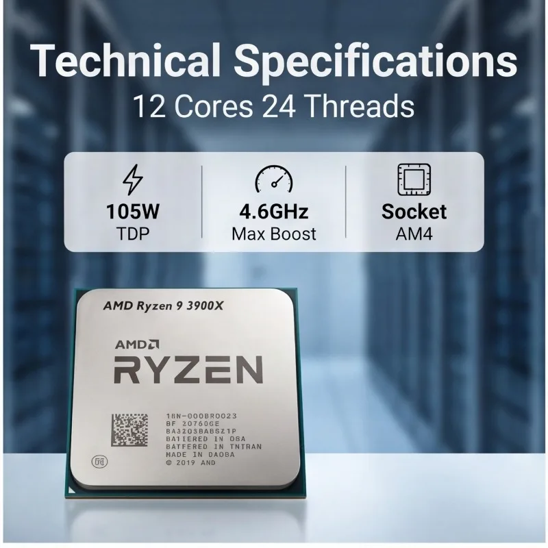 หน่วยประมวลผลกลาง (CPU) AMD Ry - Amd Cpu Ryzen 9 บทวิจารณ์และราคา