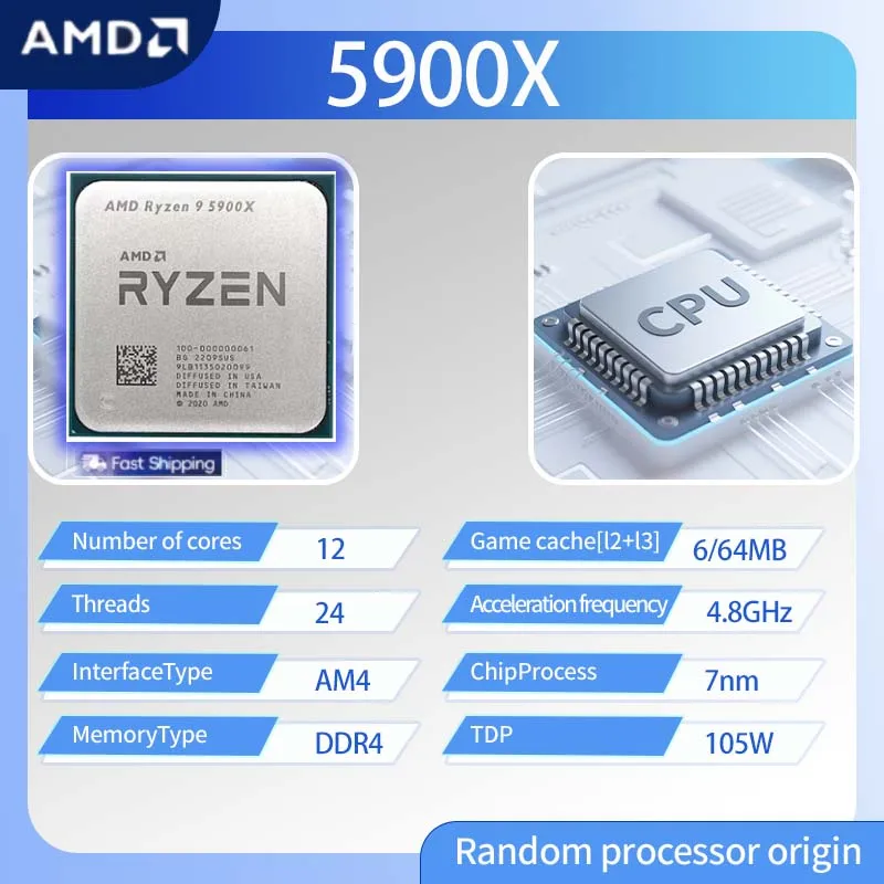 AMD Ryzen 9 5900X R9 5900X 3.7 - Amd Cpu Ryzen 9 บทวิจารณ์และราคา