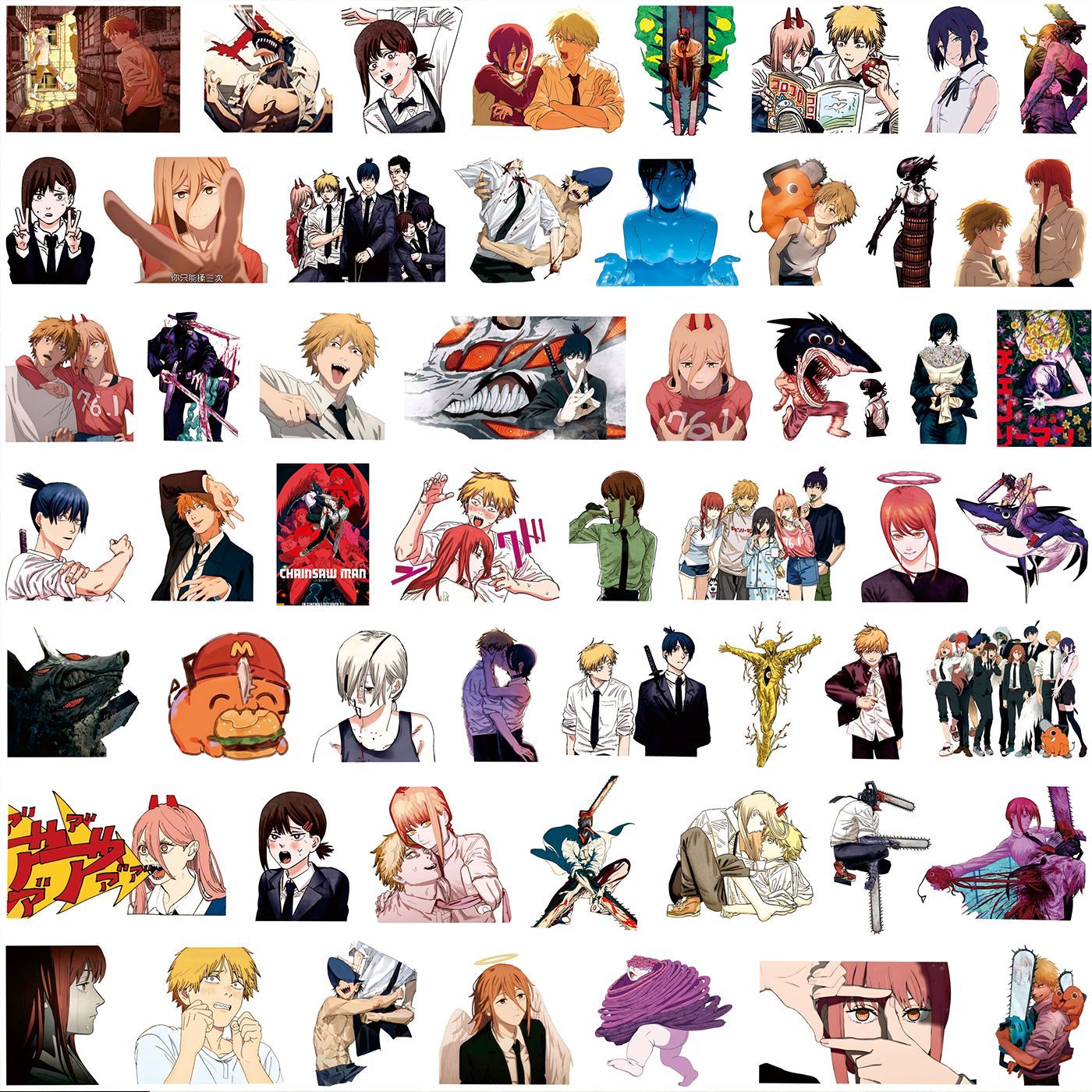 สติ๊กเกอร์คาไวอิ Chainsaw Man  - Laptop Accessories Gifts For Men บทวิจารณ์และราคา