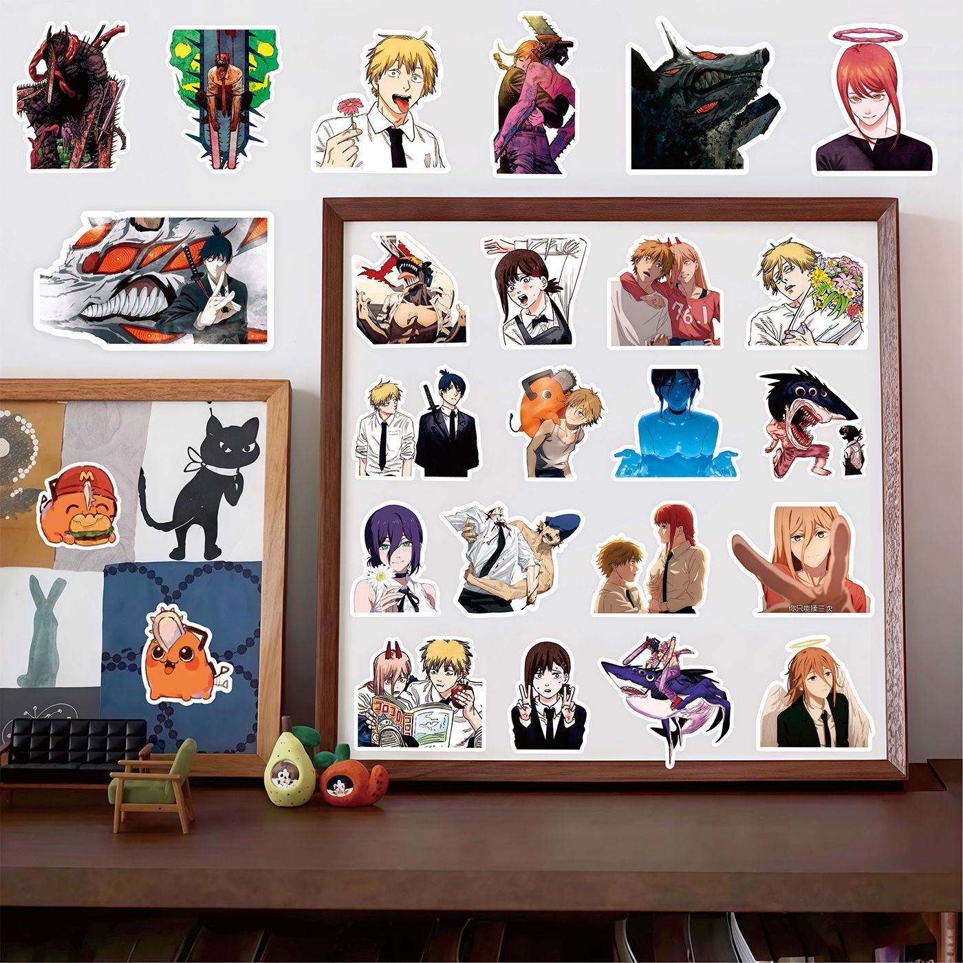 สติ๊กเกอร์คาไวอิ Chainsaw Man  - Laptop Accessories Gifts For Men บทวิจารณ์และราคา